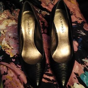 9W Black Rampage "Nicki" Embossed Snake